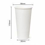 22 oz Single Wall Paper Coffee Cups for Hot Drinks