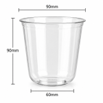 12 oz Clear Plastic Cups – 360U PET 90 mm Rim
