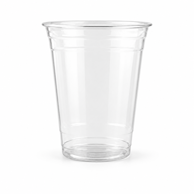 14 oz Clear Plastic Cups – 420 ml PET, 92 mm Rim