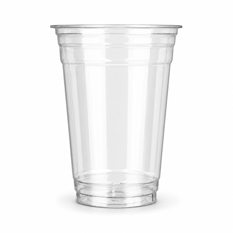20 oz Clear Plastic Cups – 600 ml PET, 98 mm Rim