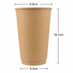 22 oz Kraft Double Wall Paper Cups