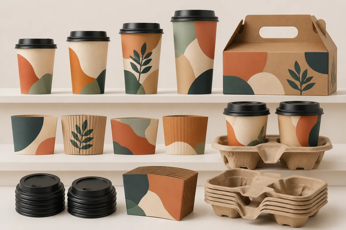 Custom coffee cups lids sleeves brand system