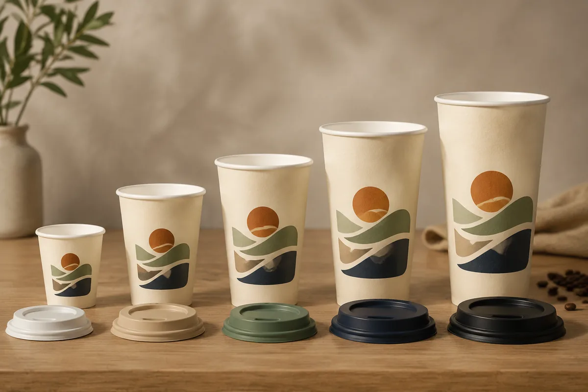 Custom paper coffee cup sizes for cafes