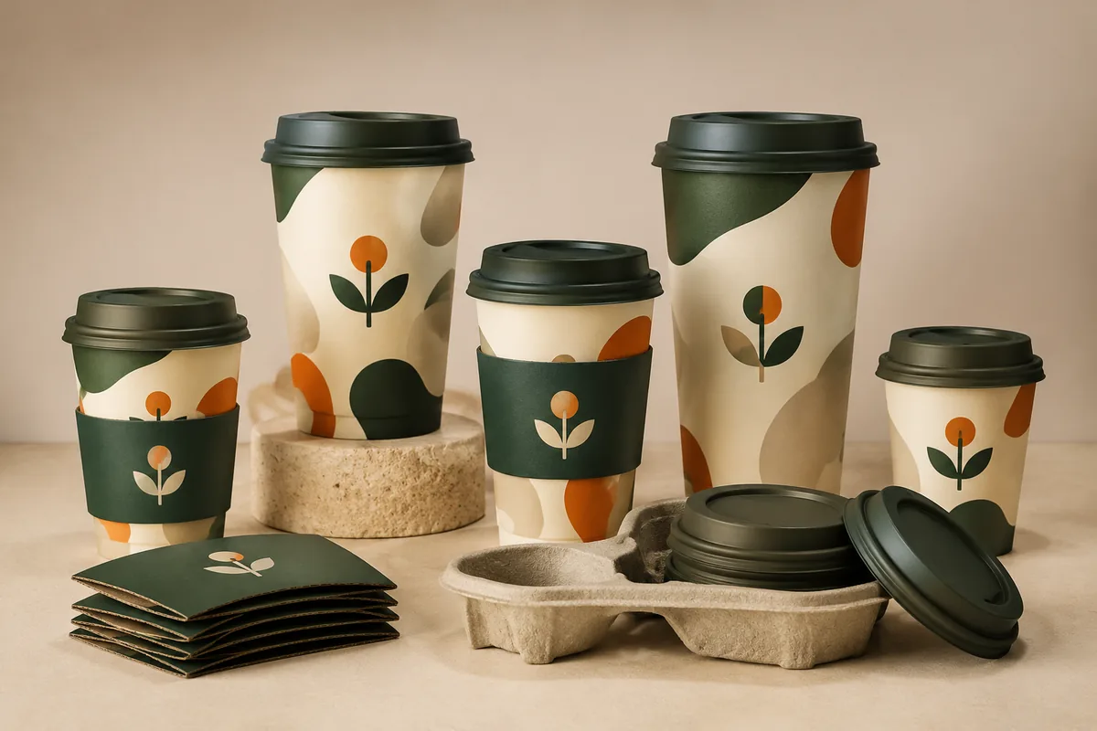 custom printed paper coffee cups for cafes