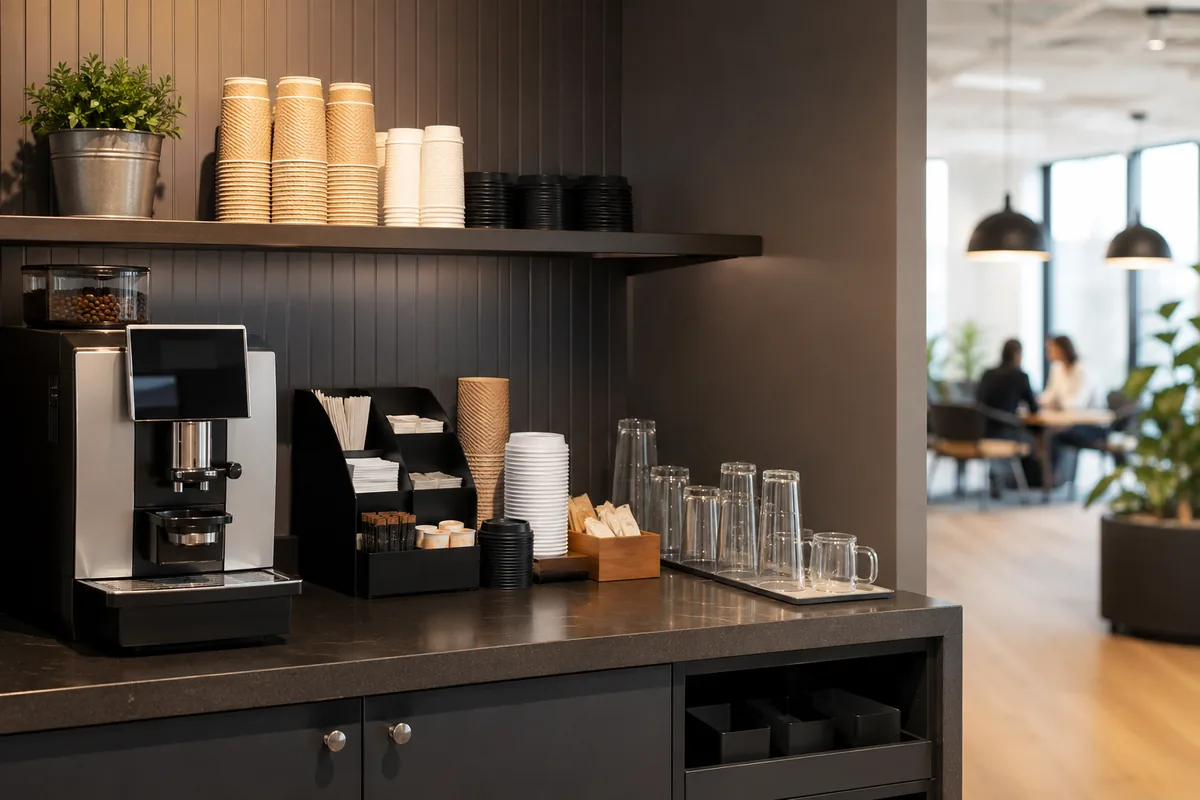 office paper cups vs reusable glasses