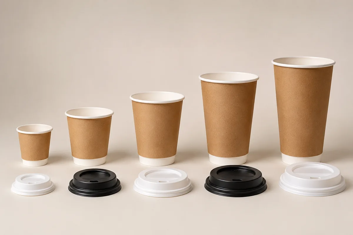 paper coffee cup sizes for cafes