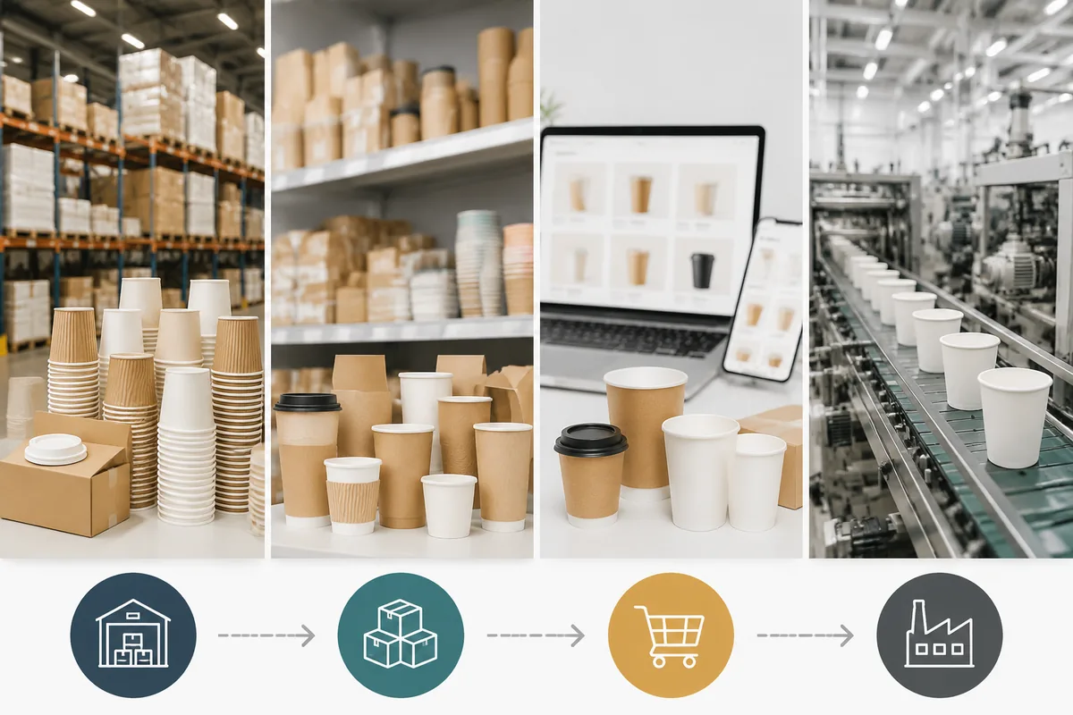 paper coffee cup supply channels