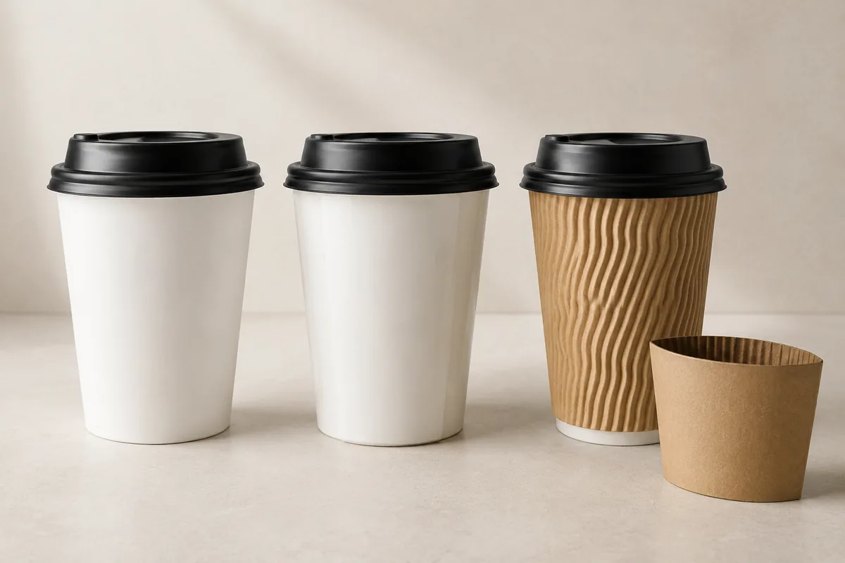 single wall double wall paper coffee cups