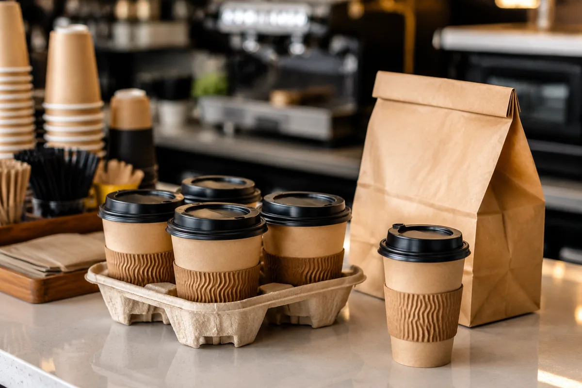 takeaway paper cups with lids