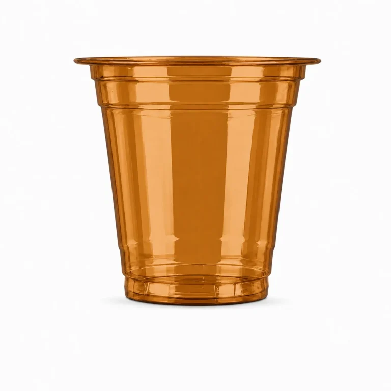10 oz Amber 98mm Rim PET Cups