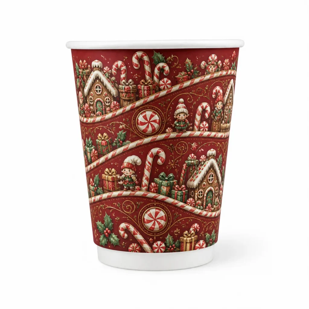 10 oz Christmas Double Wall Paper Cups