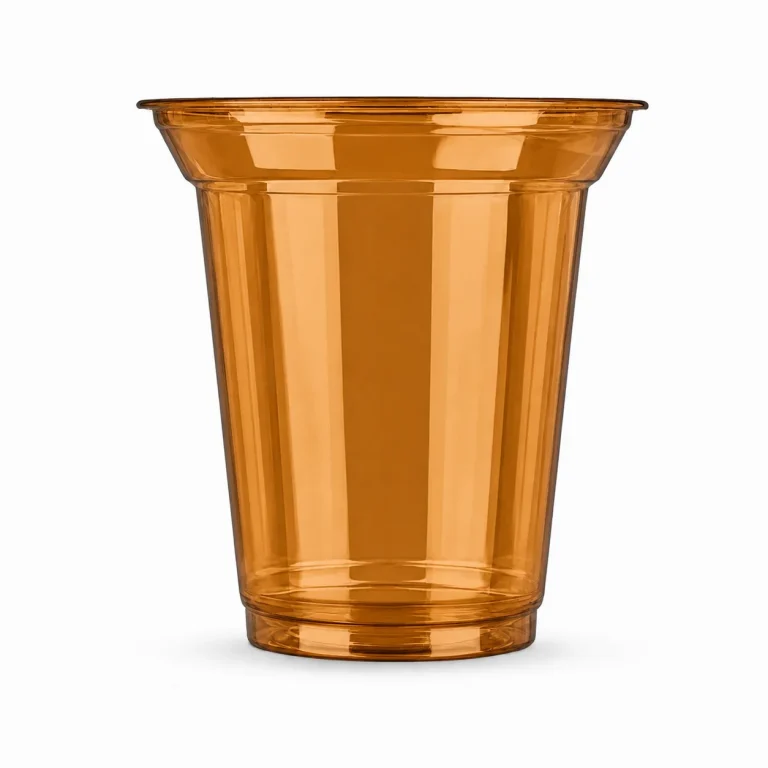 12 oz Amber 98mm Rim PET Cups