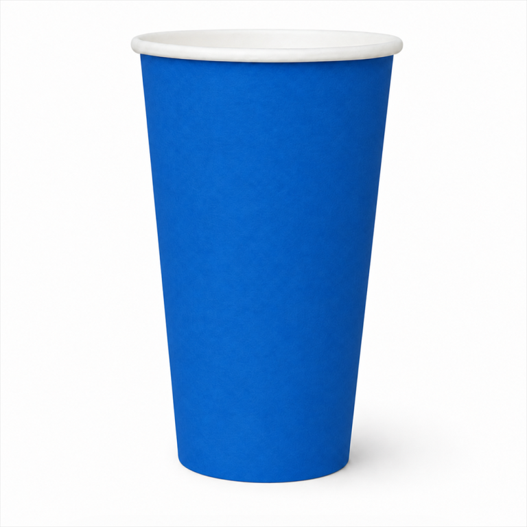16 oz Blue Single Wall Paper Cups