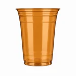 16 oz Amber 98mm Rim PET Cups