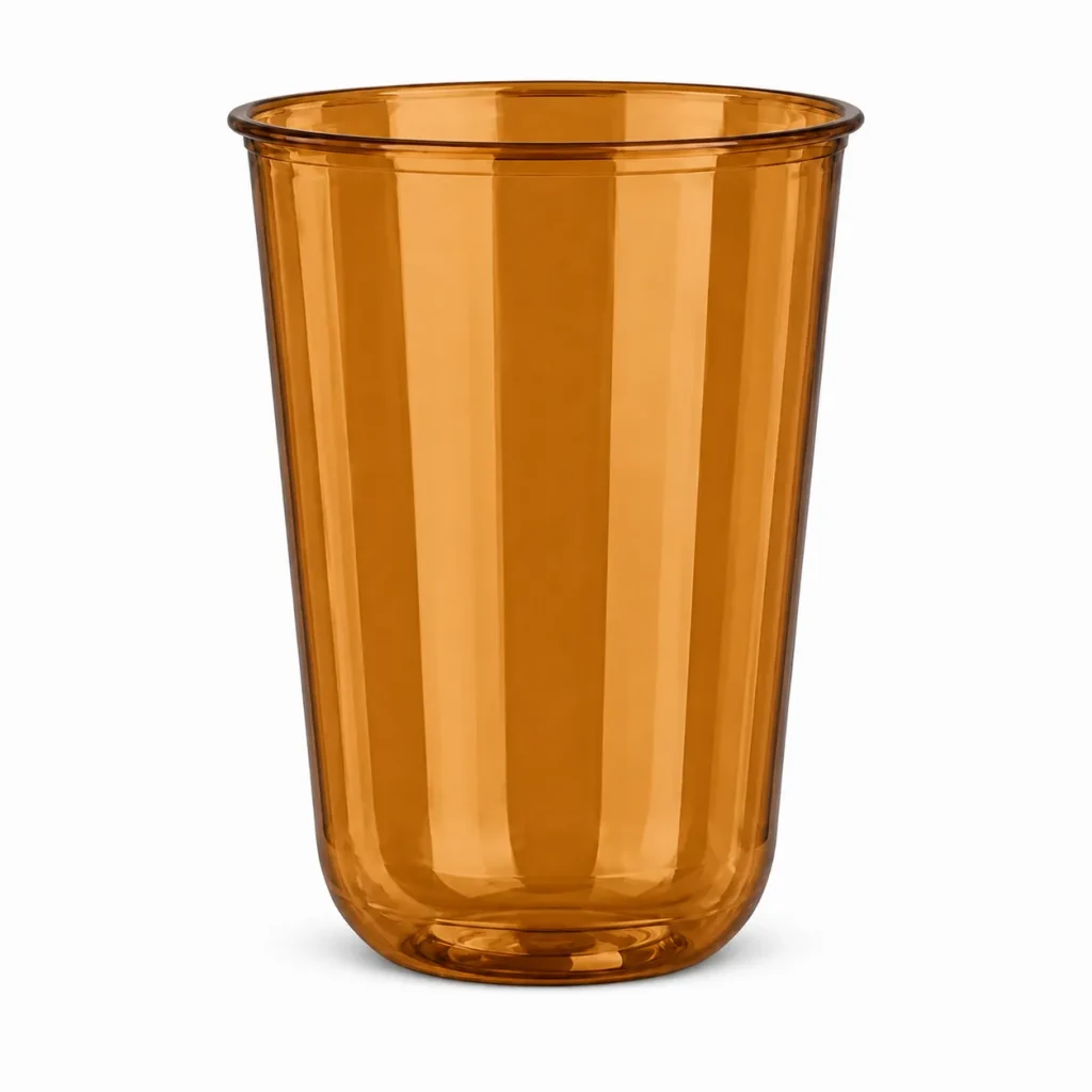 Amber U-Shape PET Cup product reference