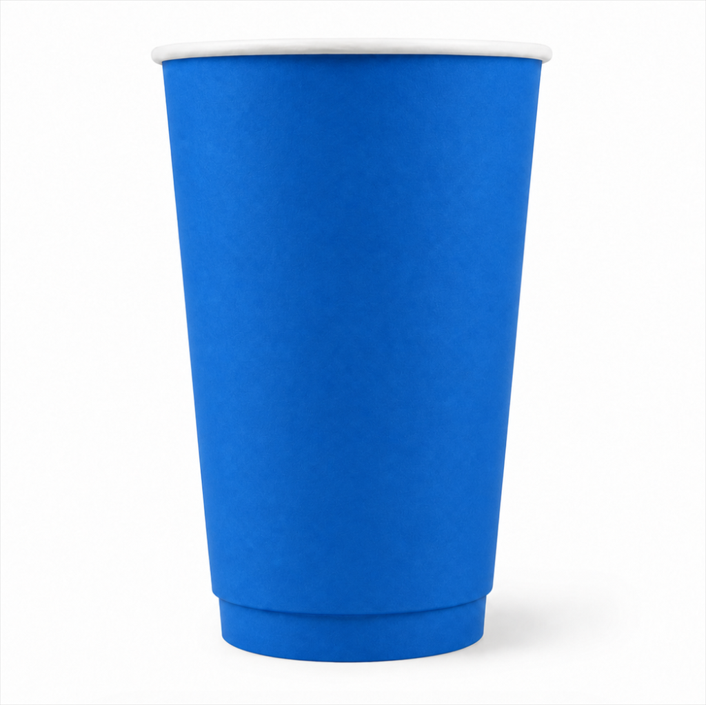 22 oz Blue Double Wall Paper Cups