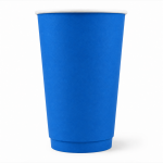 22 oz Blue Double Wall Paper Cups