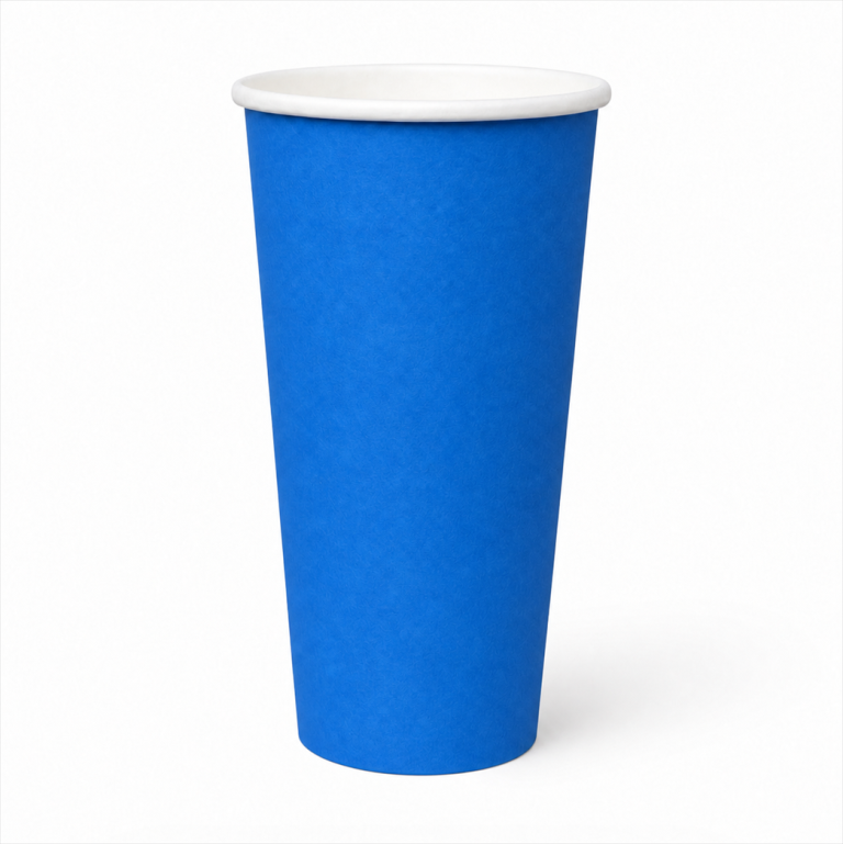 22 oz Blue Single Wall Paper Cups
