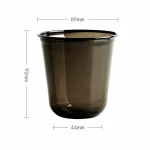 360 ml U-Shape Plastic Dessert Cups – Smoky Black