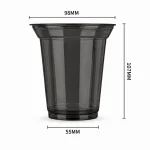 400 ml Black Plastic Cups