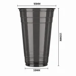 700 ml Black Plastic Cups