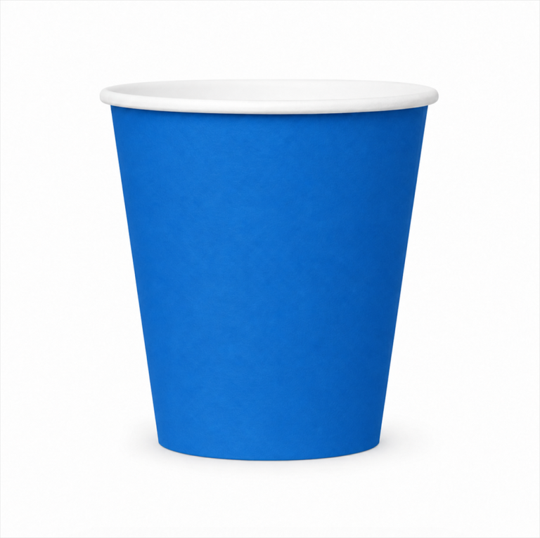 8 oz Blue Single Wall Paper Cups
