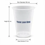 360ml Frosted PP Injection Molded Cup