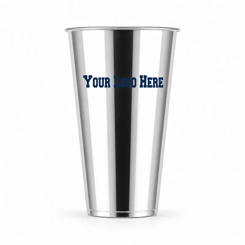 16oz Bright Silver Metallic Film PP Cup