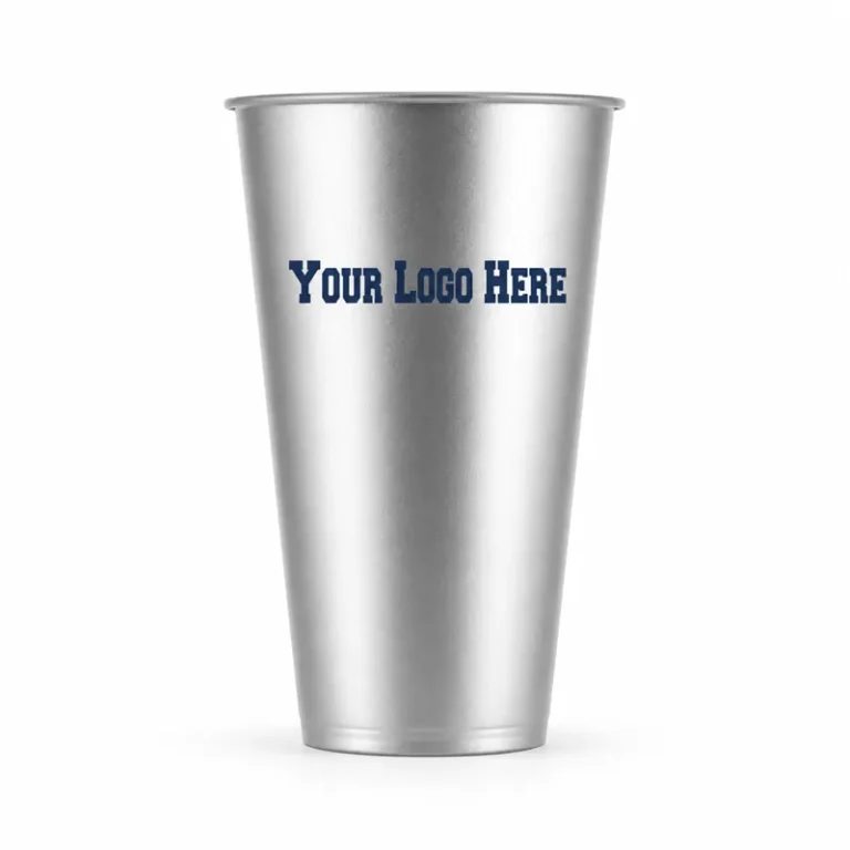 16oz Matte Silver Metallic Film PP Cup