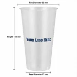 600ml Frosted PP Injection Molded Cup