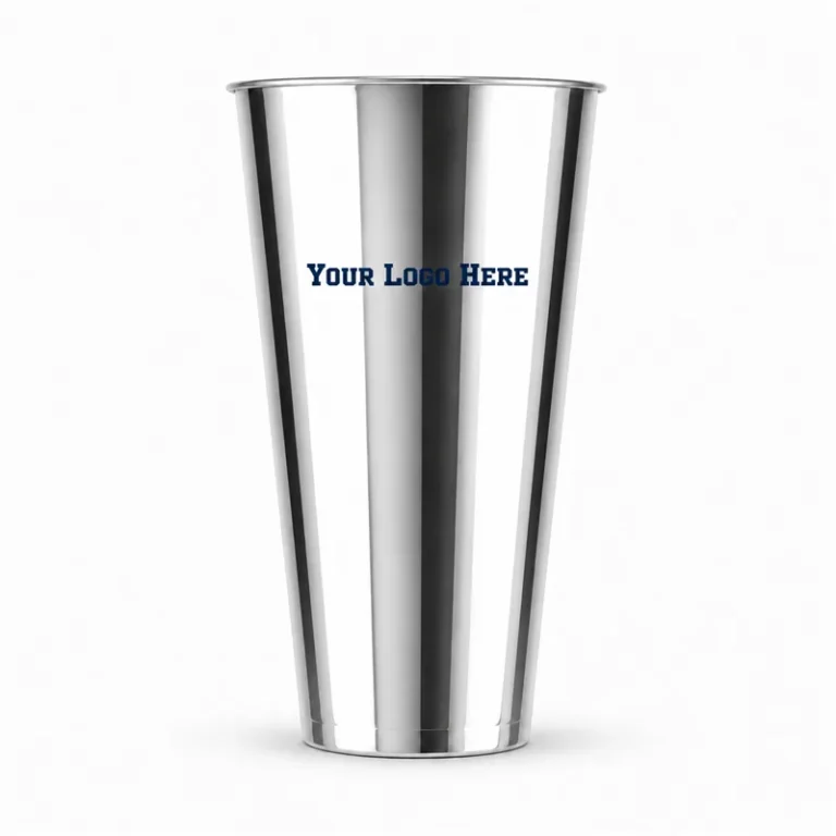 24oz Bright Silver Metallic Film PP Cup