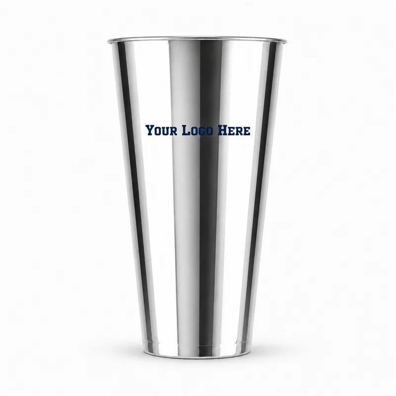 24oz Bright Silver Metallic Film PP Cup