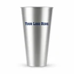 24oz Matte Silver Metallic Film PP Cup