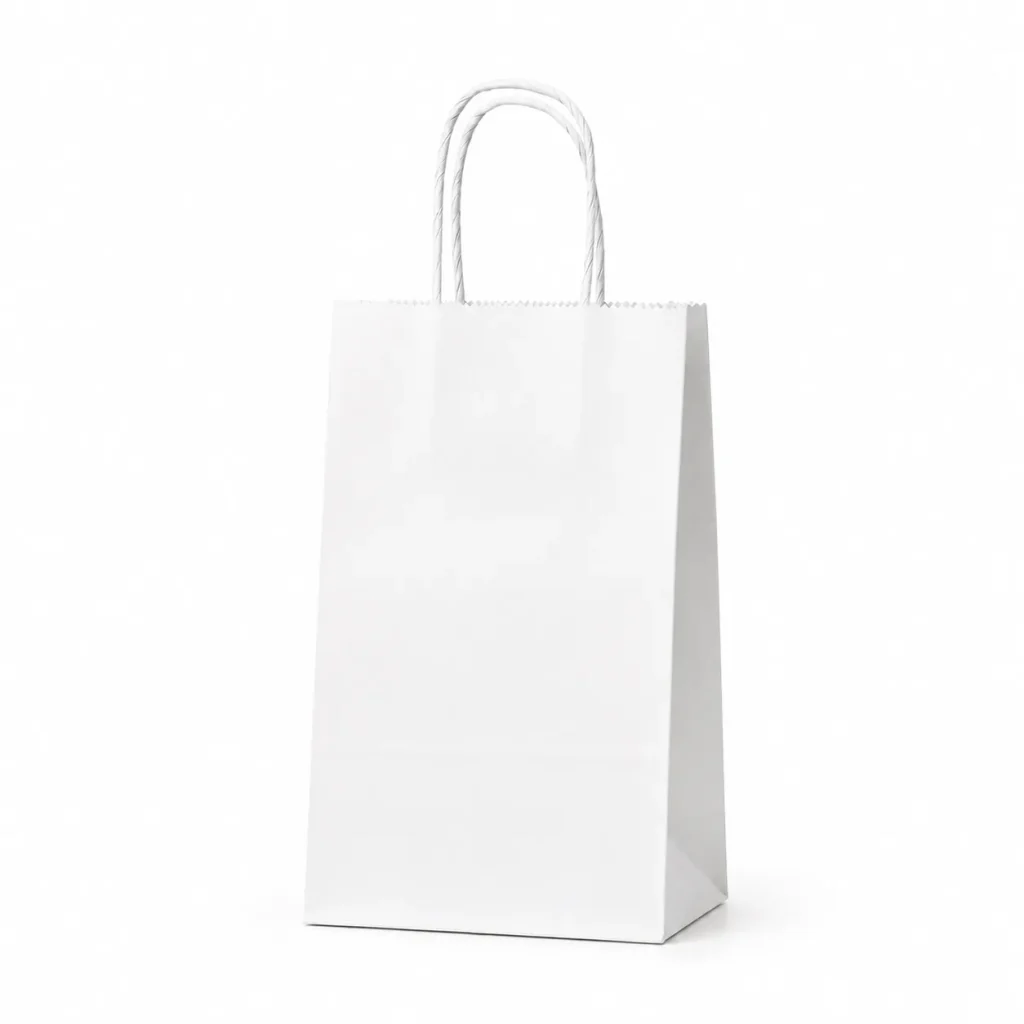 White Single Cup Paper Bag