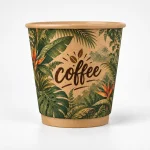 8 oz Kraft Tropical Custom Double Wall Cups
