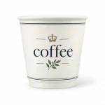 8 oz Minimal Ivory Custom Double Wall Cups