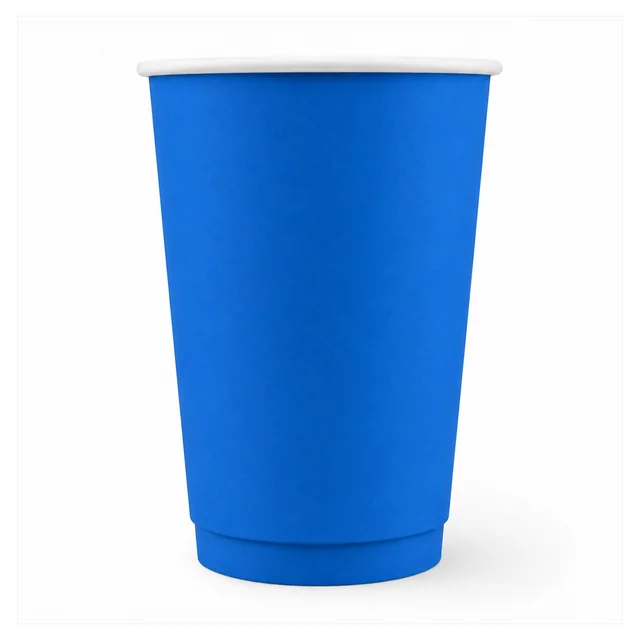 16 oz Blue Double Wall Cups