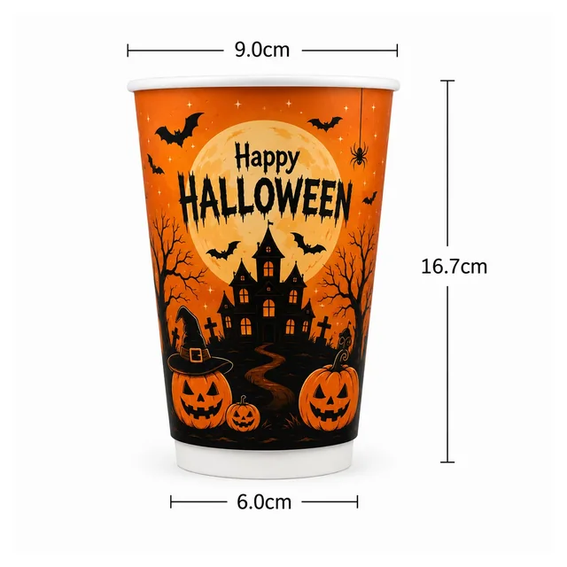 16 oz Halloween Paper Cups